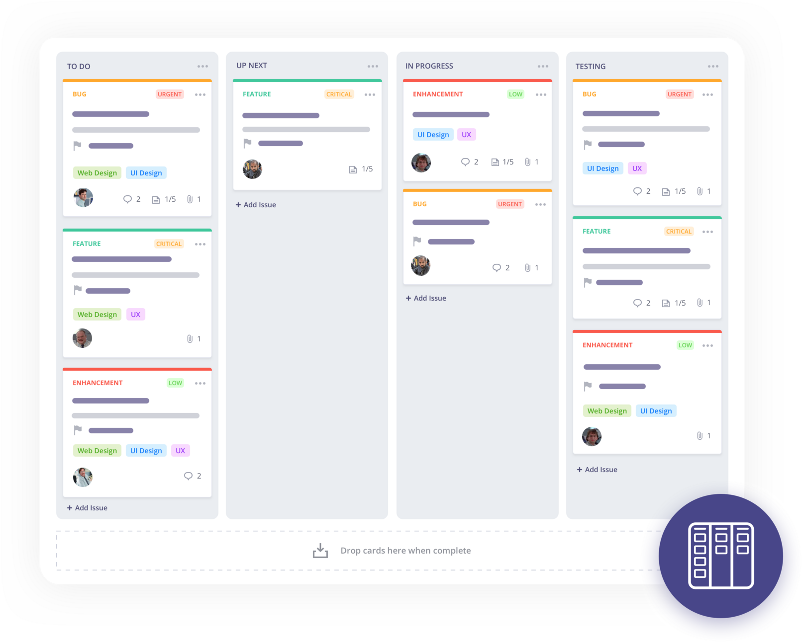 Kanban board view